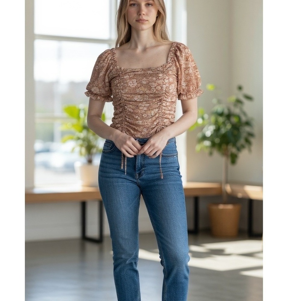 Arizona Jean Co Milkmaid Crop Top L –‎ 70s, Coquette Fairycore Romantic Vintage